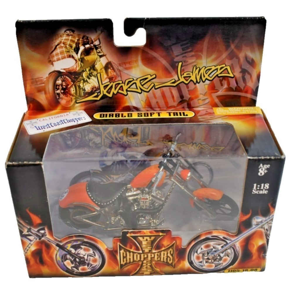 Jesse James West Coast Choppers Diablo Soft Tail 1:18 Scale Diecast 2005 71121
